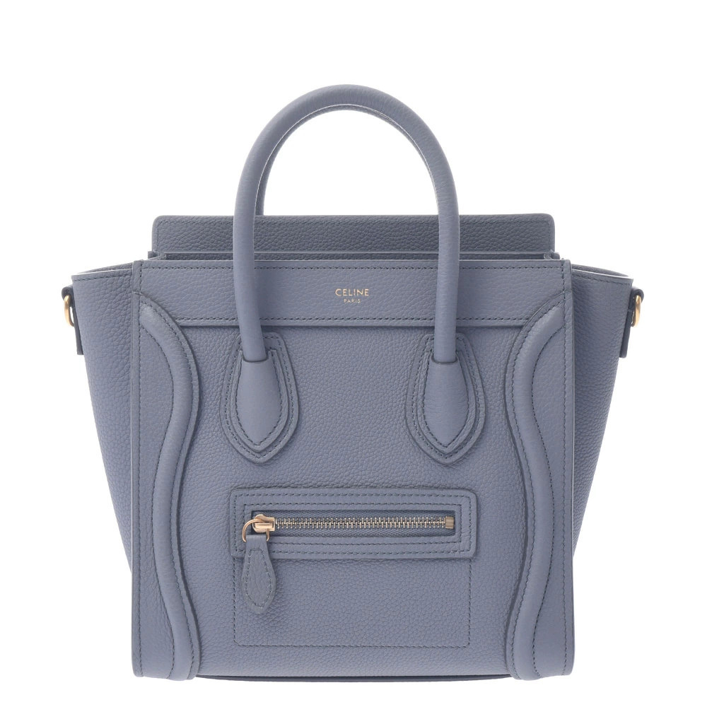 CELINE Luggage Shopper Bag Coal Calfskin Handbag